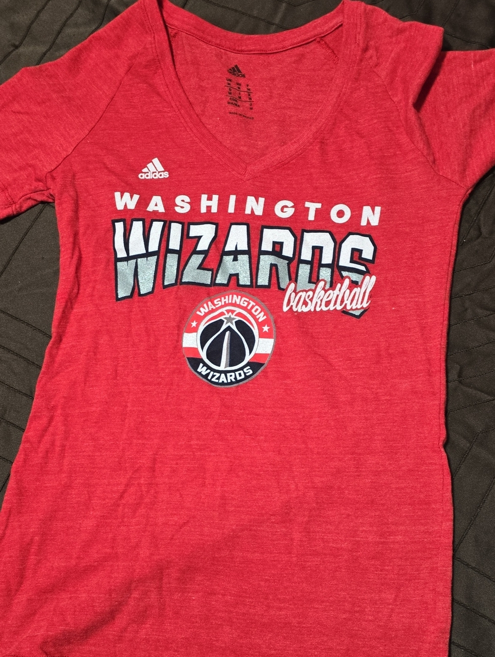 Adidas Red Official Washington Wizards Juniord Graphic Tee